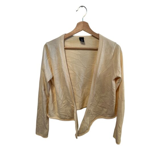 Gap Yellow Cropped Cardigan Sweater Women's Size M Top - Picture 6 of 8